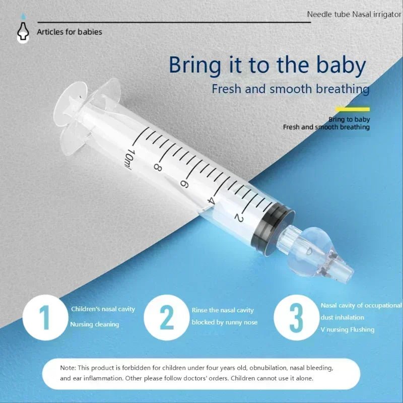Rhinitis Nasal Irrigator Washing for Children Silicone Baby Nasal Aspirator Syringe Baby Nose Cleaner Kids Nasal Washer Reusable - PrimeNest