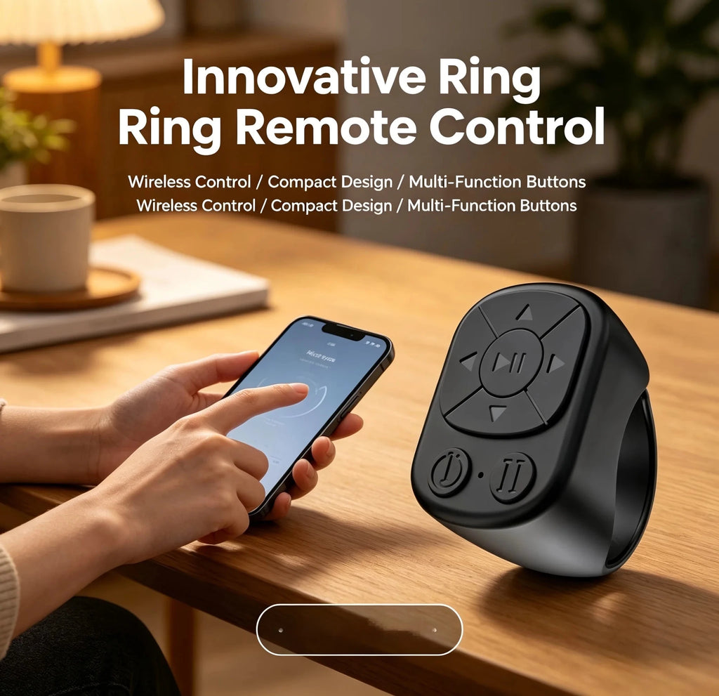 Scrolling Ring Remote Control Is Suitable for Iphone, iPad Bluetooth Page Turning Ring Roller - PrimeNest