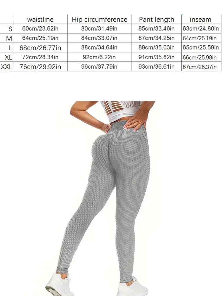 Sexy Bubble Yoga Fitness Leggings Solid Color Slim Fit Hip Lifting Sports Pants WOMEN'S Sportswear - PrimeNest