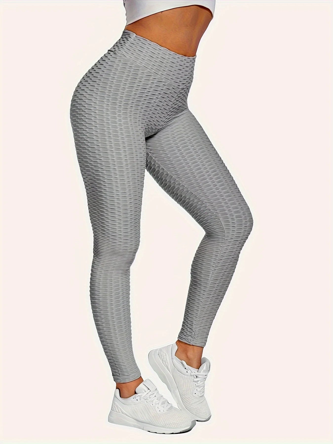 Sexy Bubble Yoga Fitness Leggings Solid Color Slim Fit Hip Lifting Sports Pants WOMEN'S Sportswear - PrimeNest