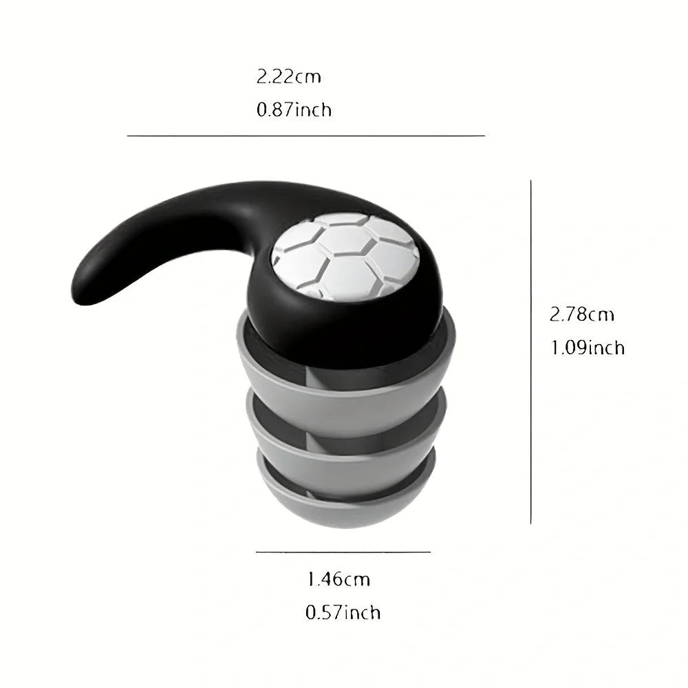 Silicone Noise Cancelling Earplugs Noise Filter Sleep Swimming Waterproof Three Layer Mute Earplugs - PrimeNest