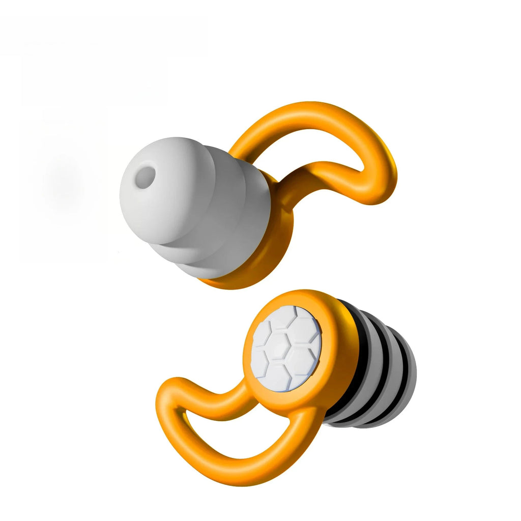 Silicone Noise Cancelling Earplugs Noise Filter Sleep Swimming Waterproof Three Layer Mute Earplugs - PrimeNest