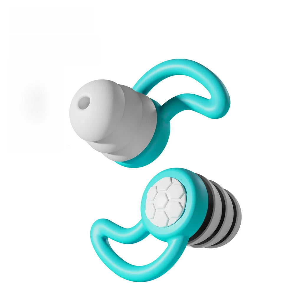 Silicone Noise Cancelling Earplugs Noise Filter Sleep Swimming Waterproof Three Layer Mute Earplugs - PrimeNest