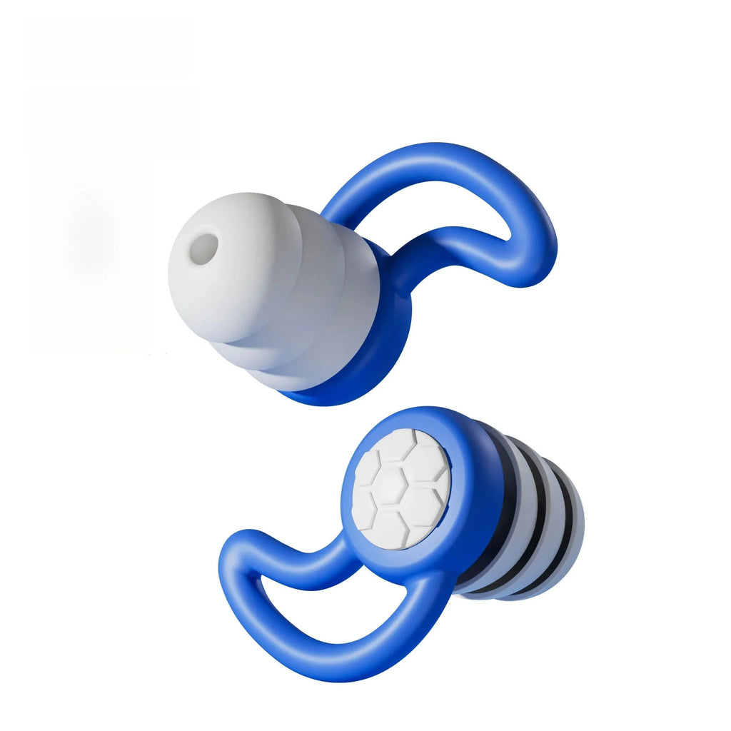 Silicone Noise Cancelling Earplugs Noise Filter Sleep Swimming Waterproof Three Layer Mute Earplugs - PrimeNest