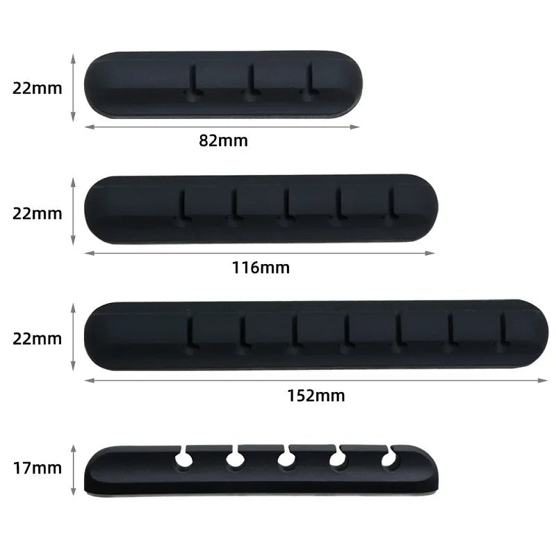 Silicone USB Cable Organizer USB Charging Cable Winder Desktop Tidy Management Clips Cable Holder For Mouse earphone Accessories - PrimeNest