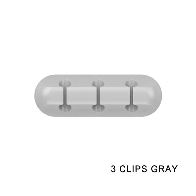 Silicone USB Cable Organizer USB Charging Cable Winder Desktop Tidy Management Clips Cable Holder For Mouse earphone Accessories - PrimeNest