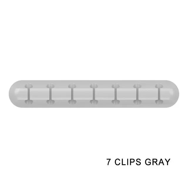 Silicone USB Cable Organizer USB Charging Cable Winder Desktop Tidy Management Clips Cable Holder For Mouse earphone Accessories - PrimeNest