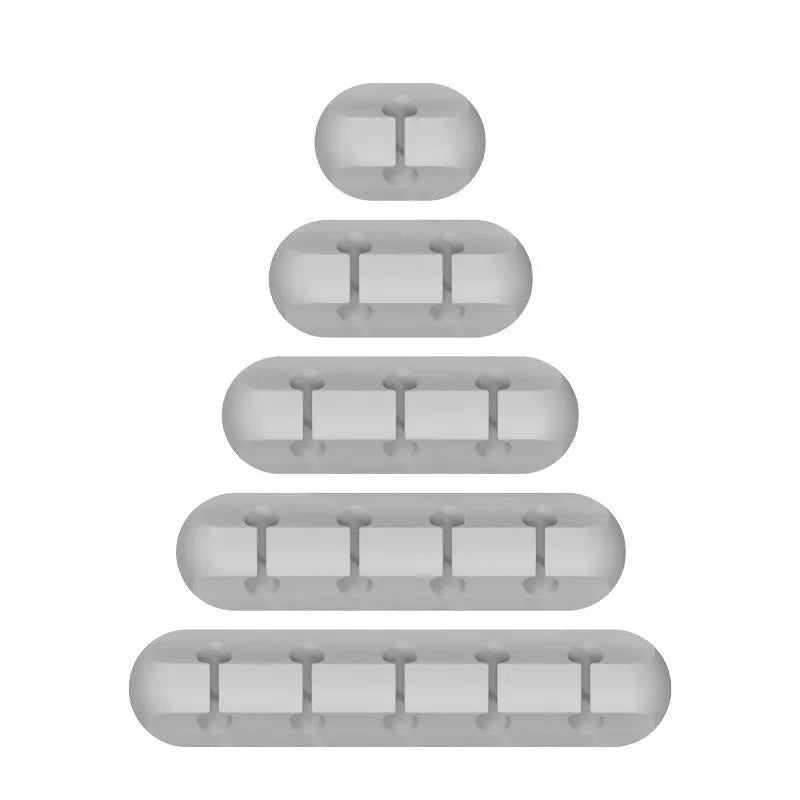 Silicone USB Cable Organizer USB Charging Cable Winder Desktop Tidy Management Clips Cable Holder For Mouse earphone Accessories - PrimeNest