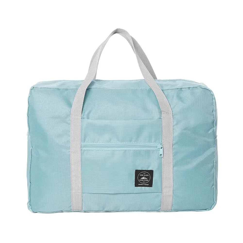 Solid Color Waterproof Folding Travel Bag Lightweight Large Capacity Luggage Bag - PrimeNest