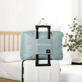 Solid Color Waterproof Folding Travel Bag Lightweight Large Capacity Luggage Bag - PrimeNest