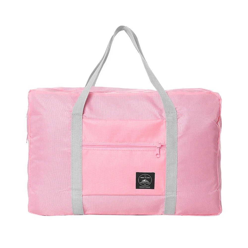 Solid Color Waterproof Folding Travel Bag Lightweight Large Capacity Luggage Bag - PrimeNest