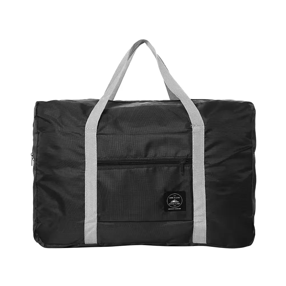 Solid Color Waterproof Folding Travel Bag Lightweight Large Capacity Luggage Bag - PrimeNest