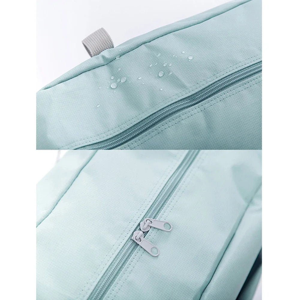 Solid Color Waterproof Folding Travel Bag Lightweight Large Capacity Luggage Bag - PrimeNest