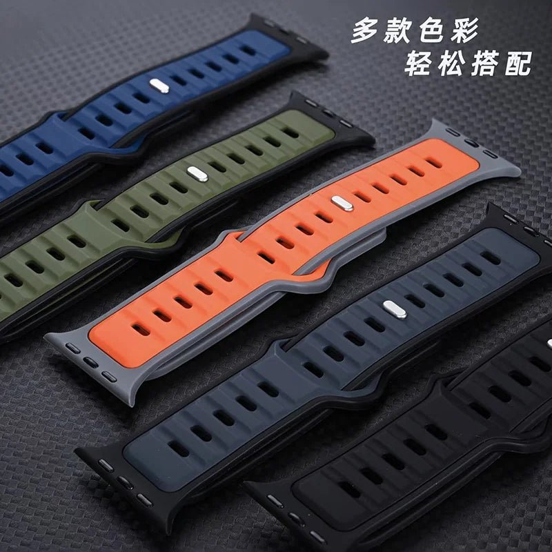 Sport Silicone Strap For Apple Watch ultra 2 49mm Band 45mm 44mm 42mm 46mm 44 mm correa bracelet iwatch Series 10 9 8 7 6 5 4 se - PrimeNest