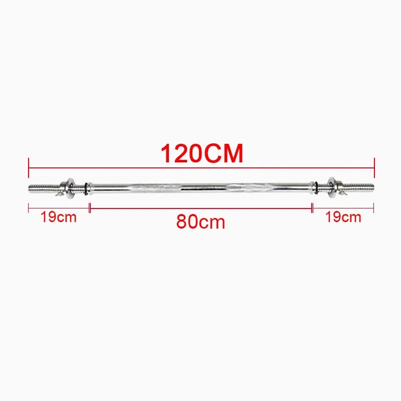Standard Straight and Curved Dumbbell Bars, Weight Lift, Training Barbell, Gym and Home, Fitness Equipment, 25mm, 1.2m, 1.5m - PrimeNest