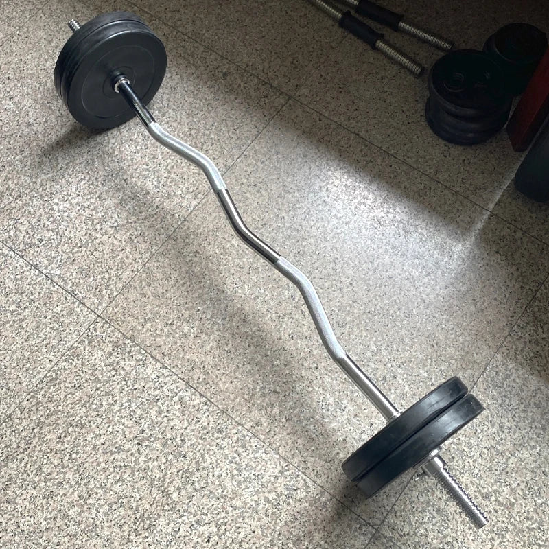 Standard Straight and Curved Dumbbell Bars, Weight Lift, Training Barbell, Gym and Home, Fitness Equipment, 25mm, 1.2m, 1.5m - PrimeNest