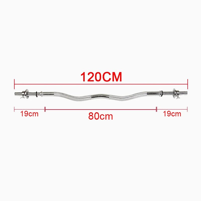 Standard Straight and Curved Dumbbell Bars, Weight Lift, Training Barbell, Gym and Home, Fitness Equipment, 25mm, 1.2m, 1.5m - PrimeNest