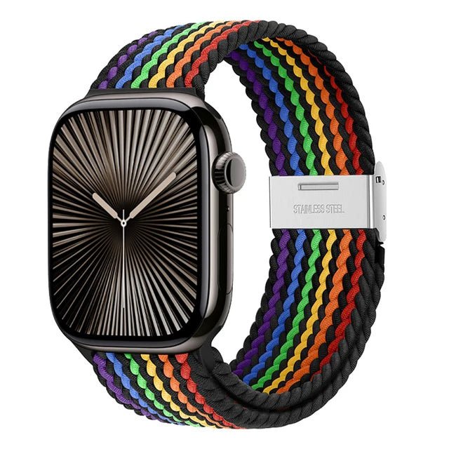 Strap For Apple watch band 46mm 45mm 44mm 49mm 40mm 41mm 42mm Braided loop correa bracelet iWatch series 10 8 9 7 5 2030 - PrimeNest