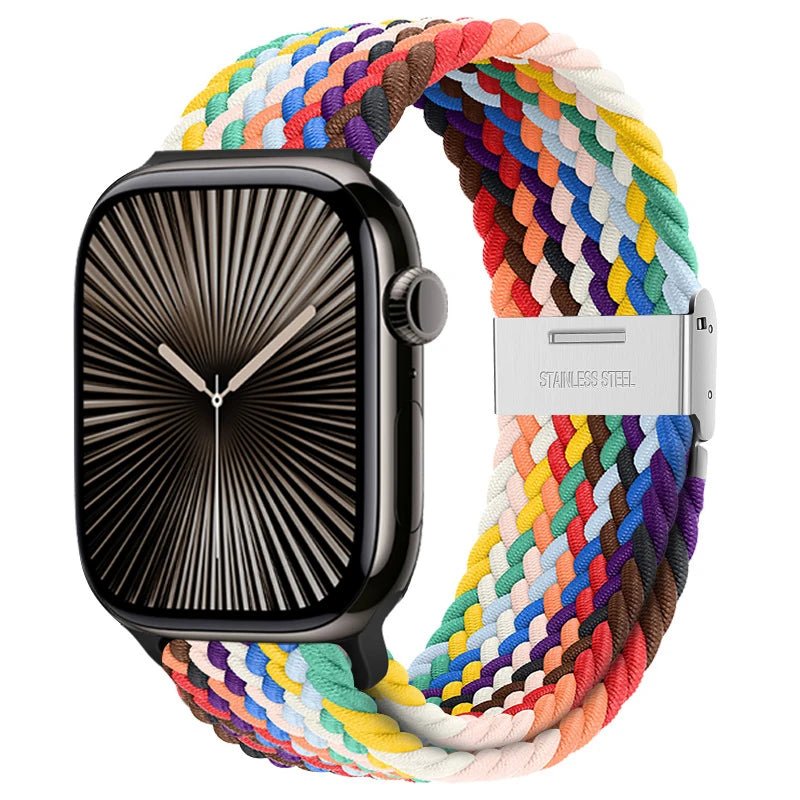 Strap For Apple watch band 46mm 45mm 44mm 49mm 40mm 41mm 42mm Braided loop correa bracelet iWatch series 10 8 9 7 5 2030 - PrimeNest