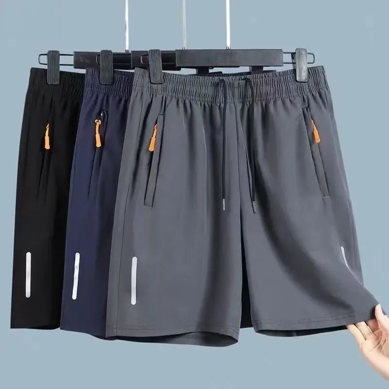 Summer Men Shorts Ice Silk Running Gym Sport Shorts Quick Dry Breathable Beach Short Pant Fitness Jogging Cool Casual Sportswear - PrimeNest