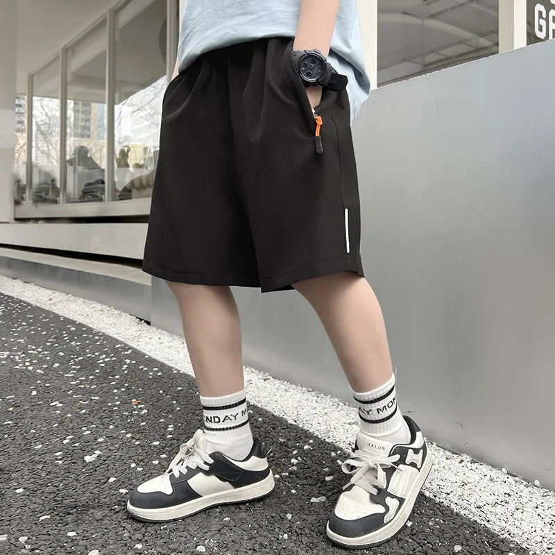 Summer Men Shorts Ice Silk Running Gym Sport Shorts Quick Dry Breathable Beach Short Pant Fitness Jogging Cool Casual Sportswear - PrimeNest