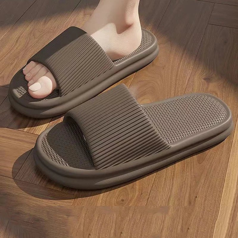 Summer Slippers For Women Men Soft Lightweight Indoor Home Slides Cloud Slipper Men Flat Sandals Beach Shoes Man Male Flip Flops - PrimeNest