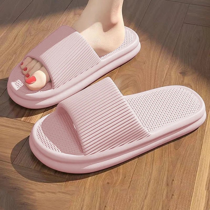Summer Slippers For Women Men Soft Lightweight Indoor Home Slides Cloud Slipper Men Flat Sandals Beach Shoes Man Male Flip Flops - PrimeNest