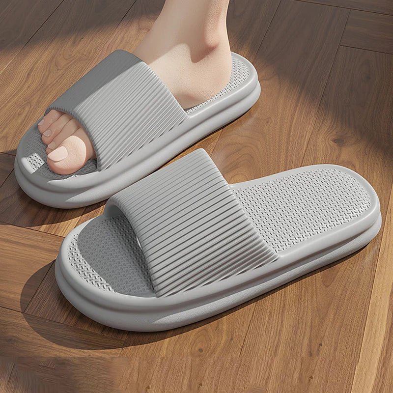 Summer Slippers For Women Men Soft Lightweight Indoor Home Slides Cloud Slipper Men Flat Sandals Beach Shoes Man Male Flip Flops - PrimeNest