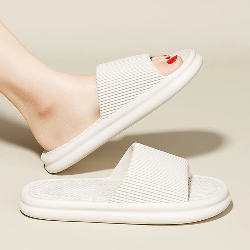 Summer Slippers For Women Men Soft Lightweight Indoor Home Slides Cloud Slipper Men Flat Sandals Beach Shoes Man Male Flip Flops - PrimeNest