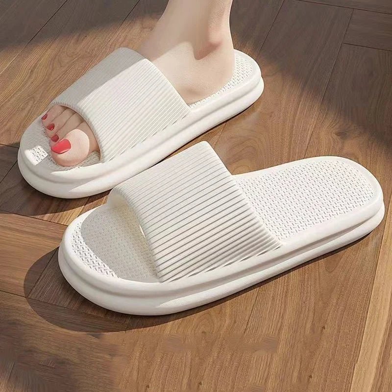 Summer Slippers For Women Men Soft Lightweight Indoor Home Slides Cloud Slipper Men Flat Sandals Beach Shoes Man Male Flip Flops - PrimeNest