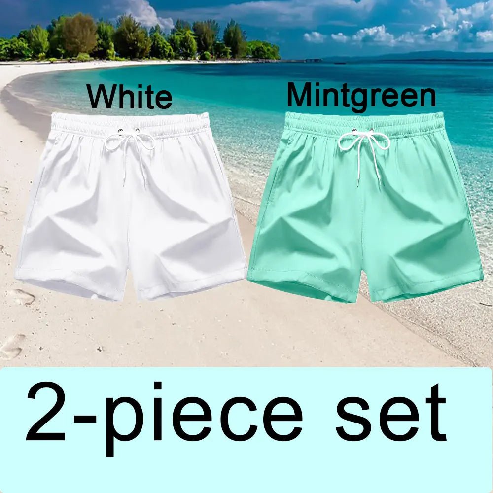 Swim Trunks Swim Shorts for Men Quick Dry Board Shorts Bathing Suit Breathable Drawstring With Pockets for Surfing Beach Summer - PrimeNest