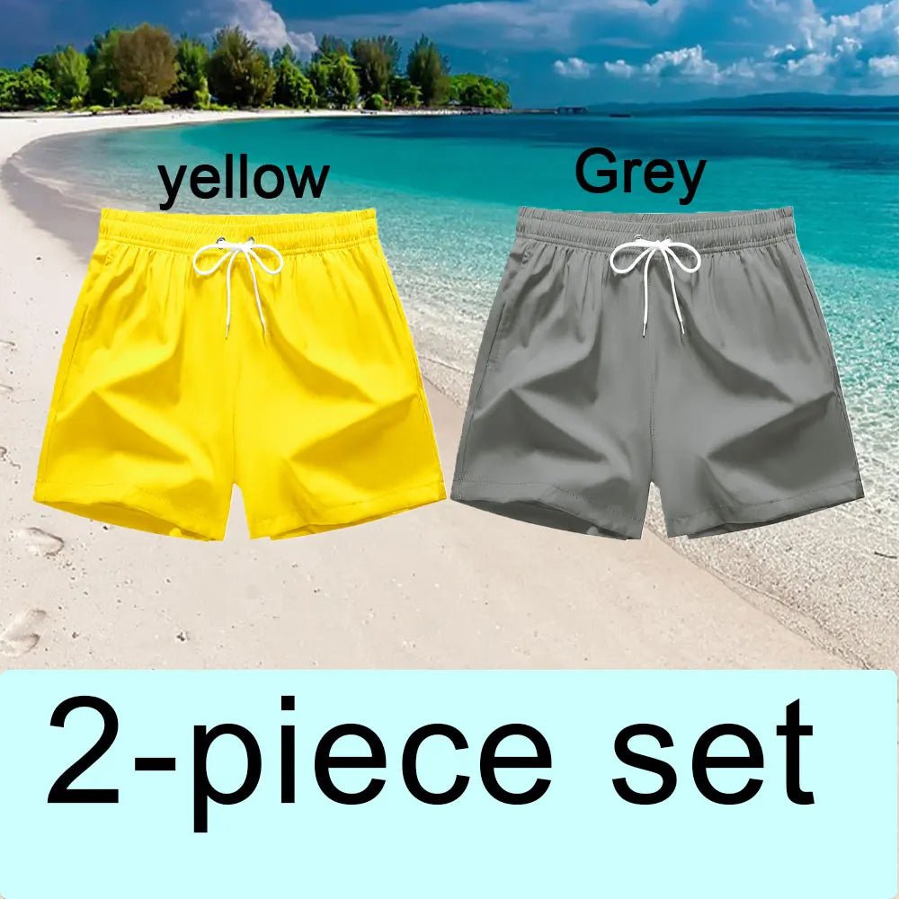 Swim Trunks Swim Shorts for Men Quick Dry Board Shorts Bathing Suit Breathable Drawstring With Pockets for Surfing Beach Summer - PrimeNest