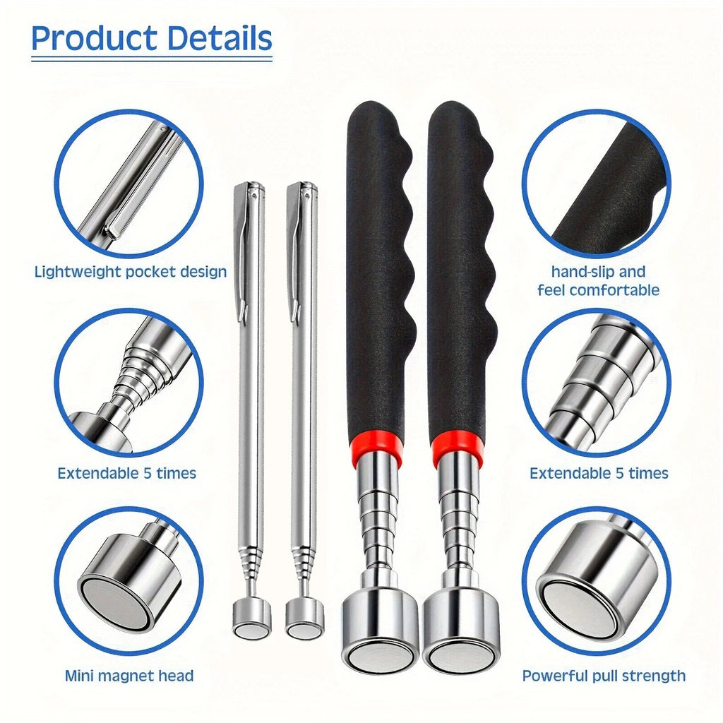 Telescopic magnet picking tool for hard to reach areas - PrimeNest