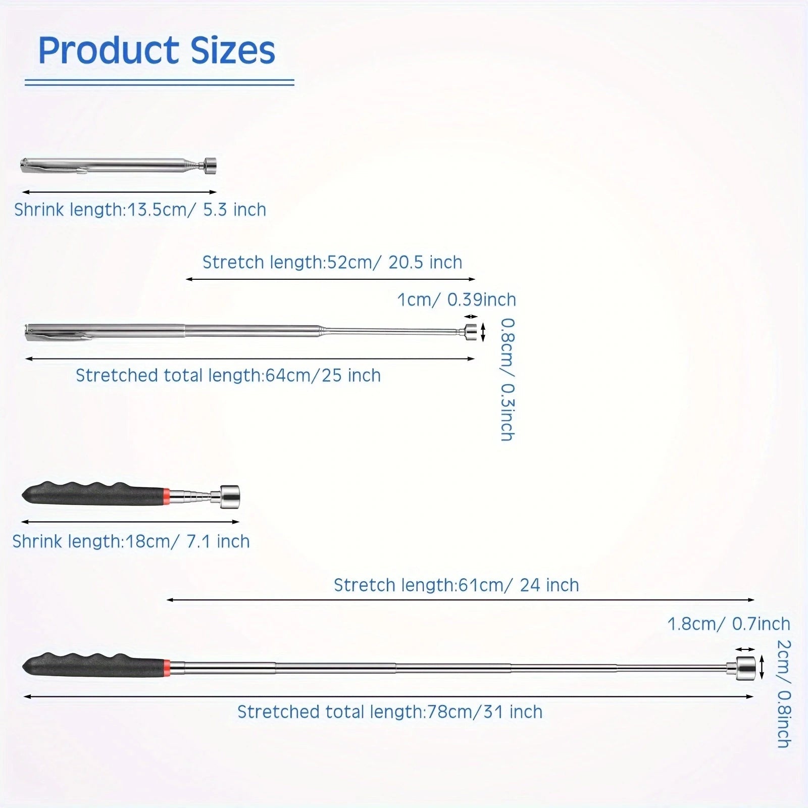 Telescopic magnet picking tool for hard to reach areas - PrimeNest