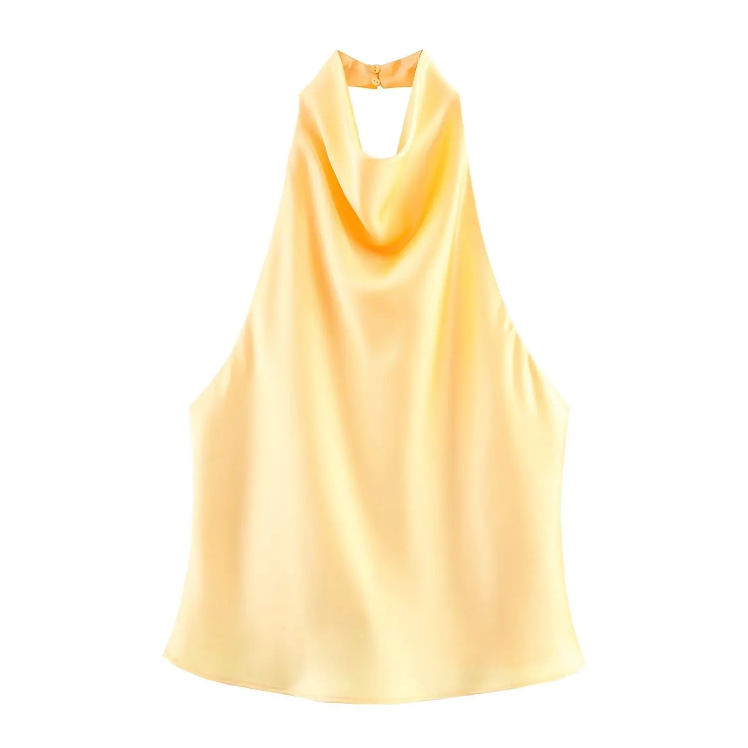 TFMLN 2025 Women Sexy Halter Top Spring Summer Sexy Backless High Street Waistcoat Female Fashion Solid Elegant Halter Neck Tops - PrimeNest