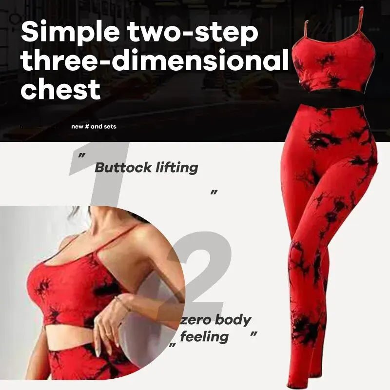 Tie Dye Yoga Women's Tracksuit Fitness Yoga Sets Sportswear Workout Bra+High Waist Leggings Gym Clothing Seamless Sports Suits - PrimeNest