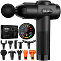 TOLOCO Massage Gun, Deep Tissue Back Massage for Athletes for Pain Relief, Percussion Massager with 10 Massages Heads & Silent Brushless Motor, Valentines Day Gifts for Him Her, Black - PrimeNest