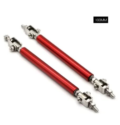 Universal Car Splitter Rods Racing Adjustable Front Rear Bumper Lip Support Strut Brace Tie Pull Bar Kit 75/100/150/200mm - PrimeNest