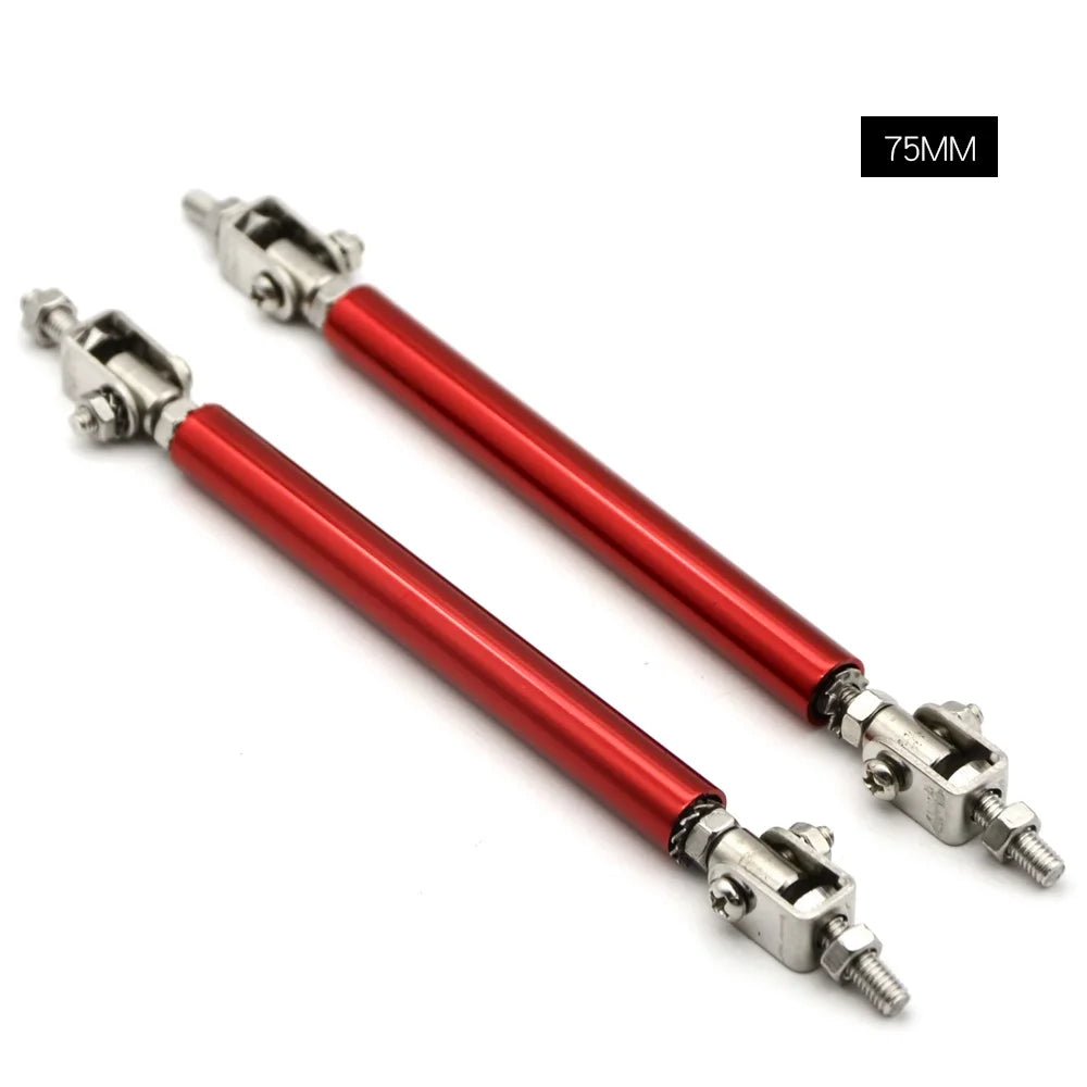 Universal Car Splitter Rods Racing Adjustable Front Rear Bumper Lip Support Strut Brace Tie Pull Bar Kit 75/100/150/200mm - PrimeNest