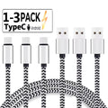 USB Type C Cable 2.4A Fast Charging Battery Charger Wire Woven Nylon Data Cable Mobile Phone Charger For Huawei Samsung USB C - PrimeNest