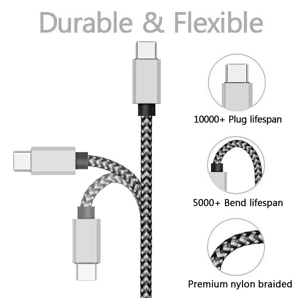 USB Type C Cable 2.4A Fast Charging Battery Charger Wire Woven Nylon Data Cable Mobile Phone Charger For Huawei Samsung USB C - PrimeNest
