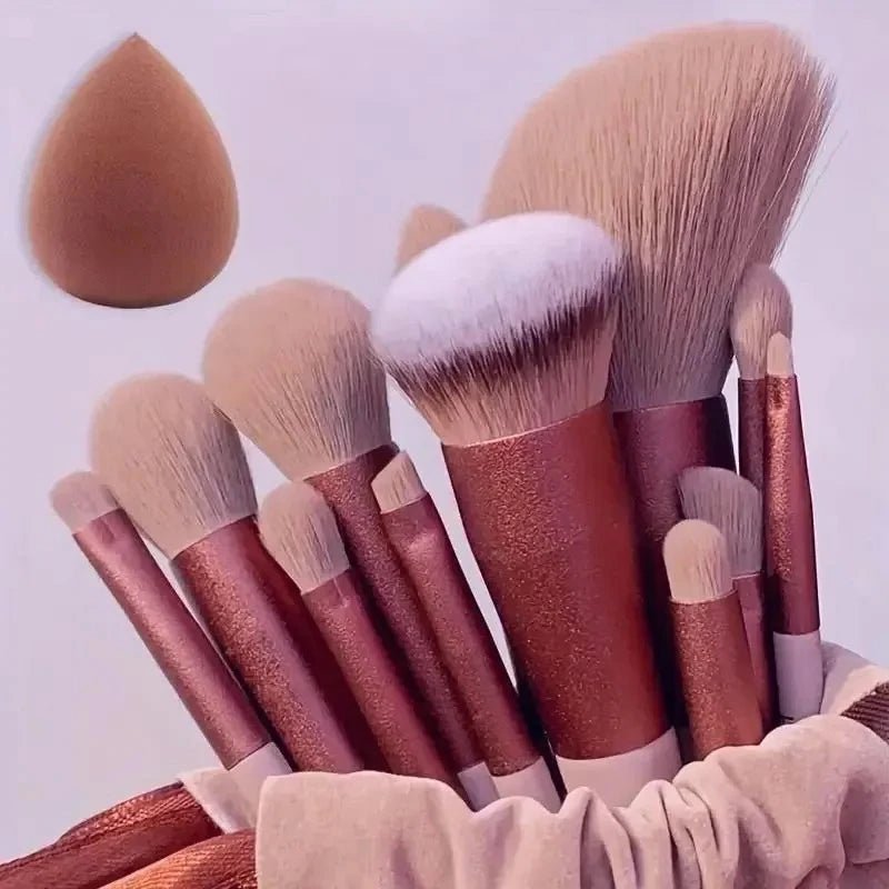 Vegan Makeup Brush Set - Soft Fluffy Kabuki & Blending Brushes for Foundation, Contour & Baking, Cruelty-Free Salon Tools - PrimeNest
