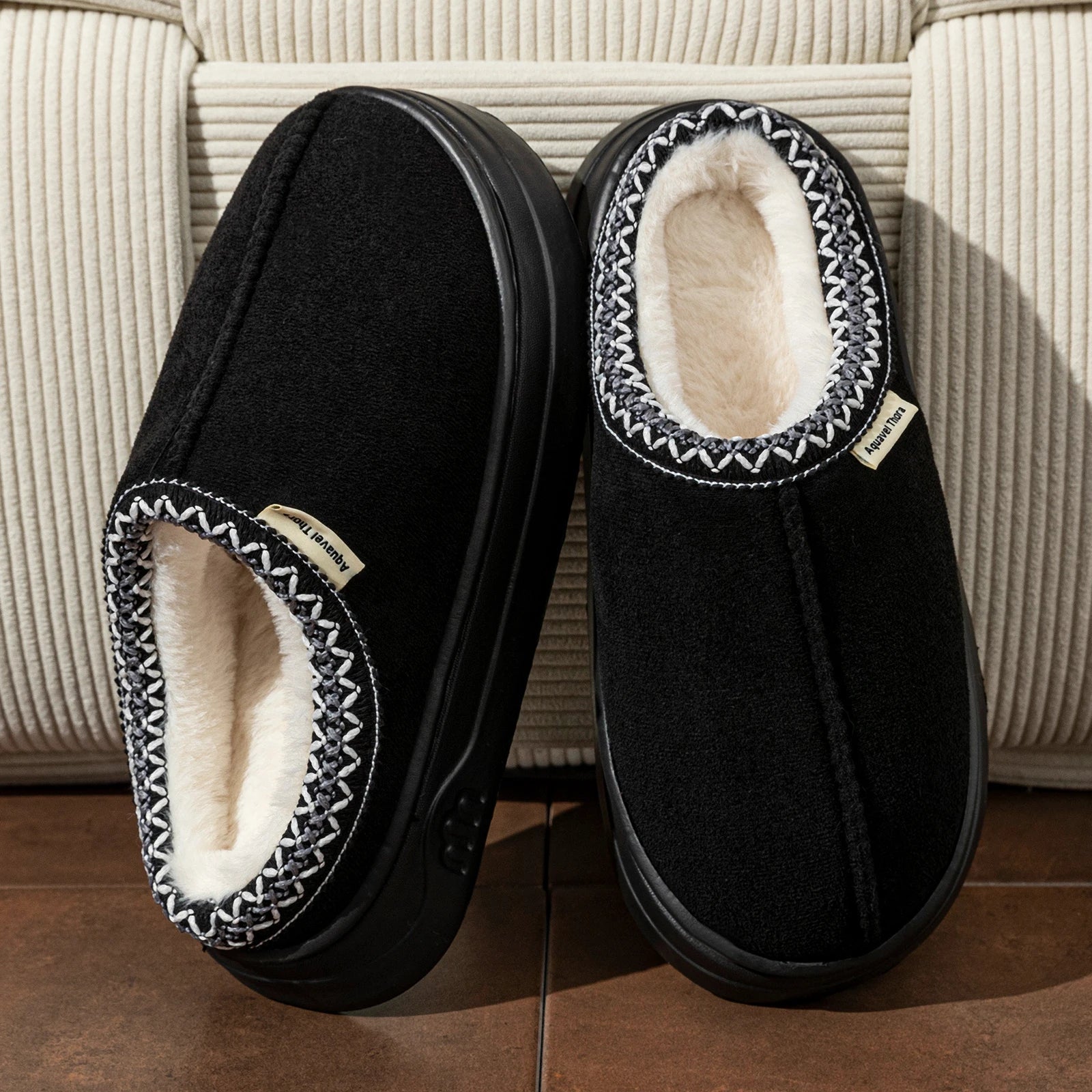 Winter Women's Slippers Boots Fashion Fuzzy Fur Anti-slip Soft Sole Outdoor Indoor Warm Comfort Men Plush Houseshoes Couple - PrimeNest