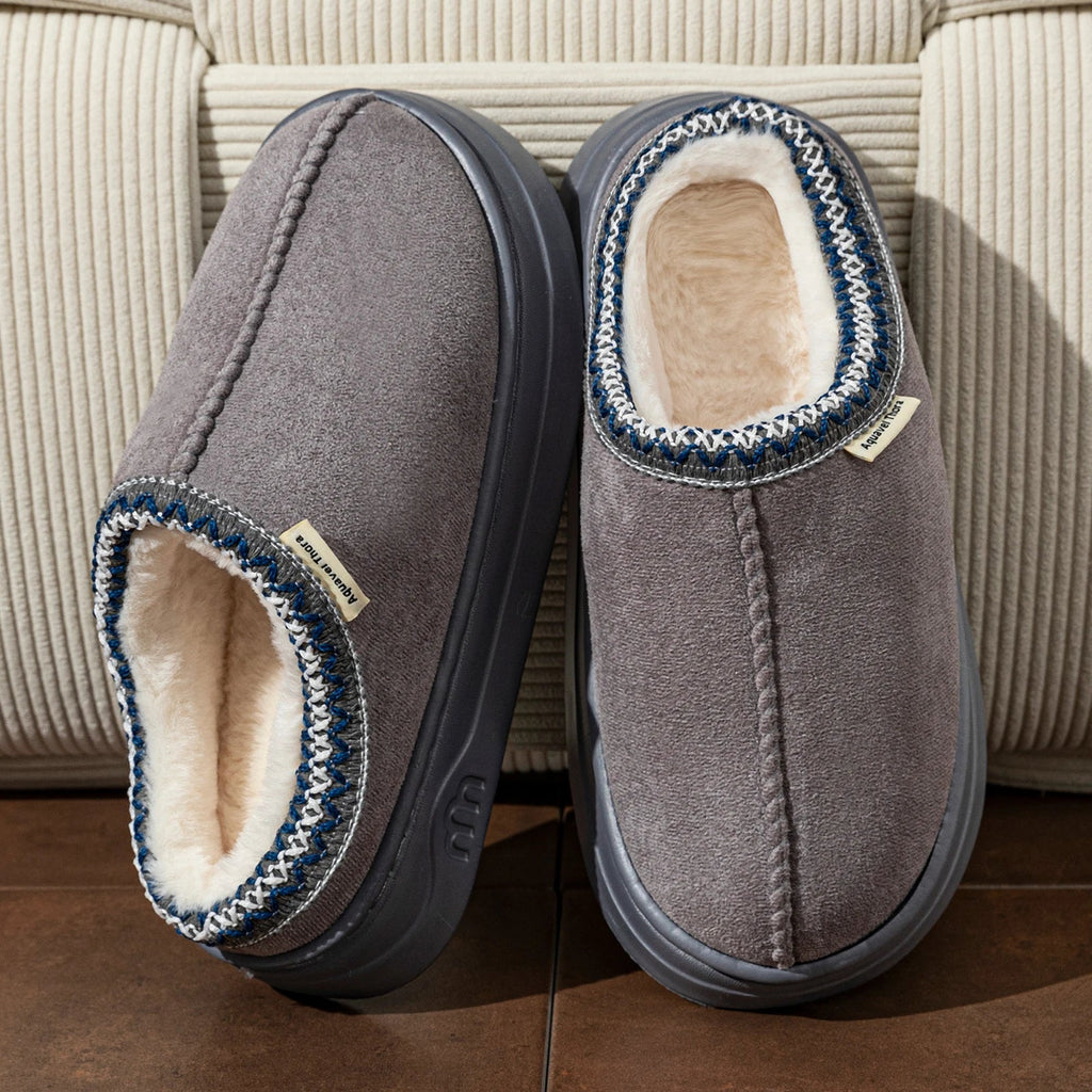 Winter Women's Slippers Boots Fashion Fuzzy Fur Anti-slip Soft Sole Outdoor Indoor Warm Comfort Men Plush Houseshoes Couple - PrimeNest