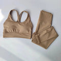 Women Breathable Yoga Set 2pcs Sport Suit Gym wear Workout Clothes Gym Crop Top High Waist Legging Fitness Bra Set Sports Suits - PrimeNest