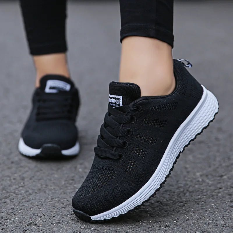 Women Casual Shoes Fashion Breathable Walking Mesh Flat Shoes Sneakers Women 2021 Gym Vulcanized Shoes White Female Footwear - PrimeNest