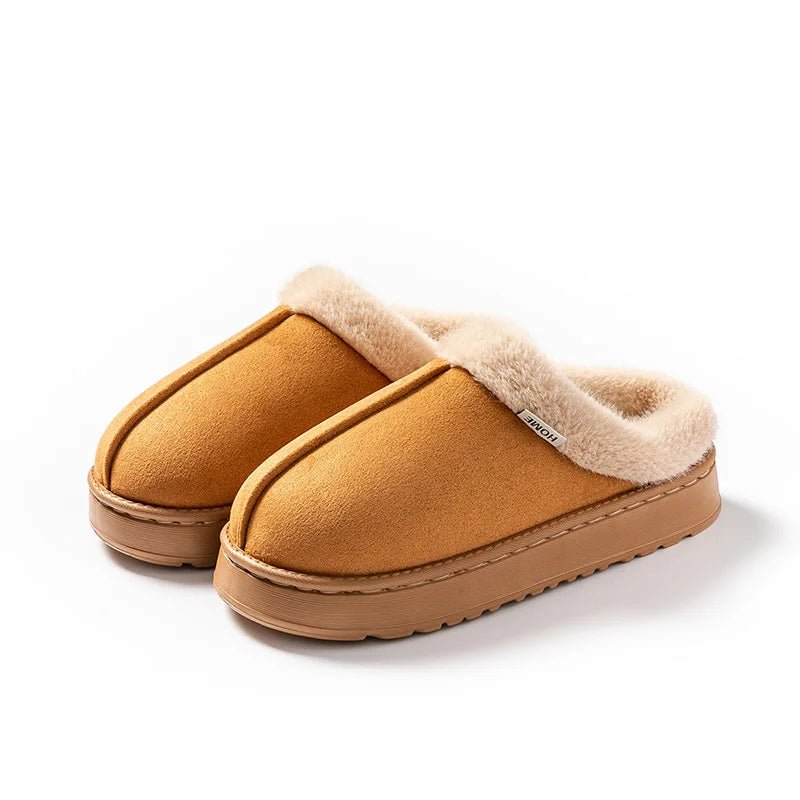 Women Fluffy Slippers for Autumn Winter Indoor EVA Thick Sole Anti-Slip Warm Unisex House Shoes - PrimeNest