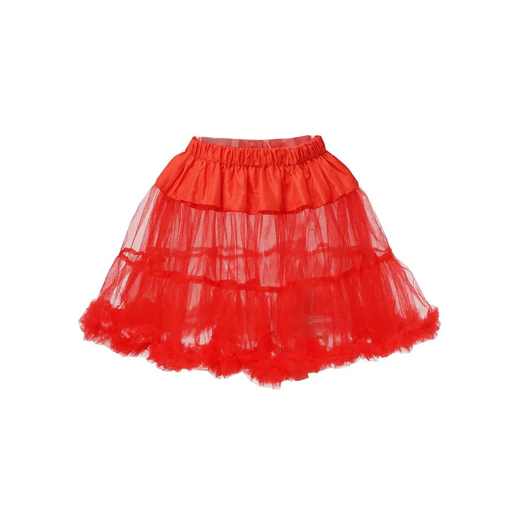 Women Girls Ruffled Short Petticoat Solid Fluffy Bubble Tutu Skirt Puffy Half Slip Prom Crinoline Underskirt No Hoop - PrimeNest