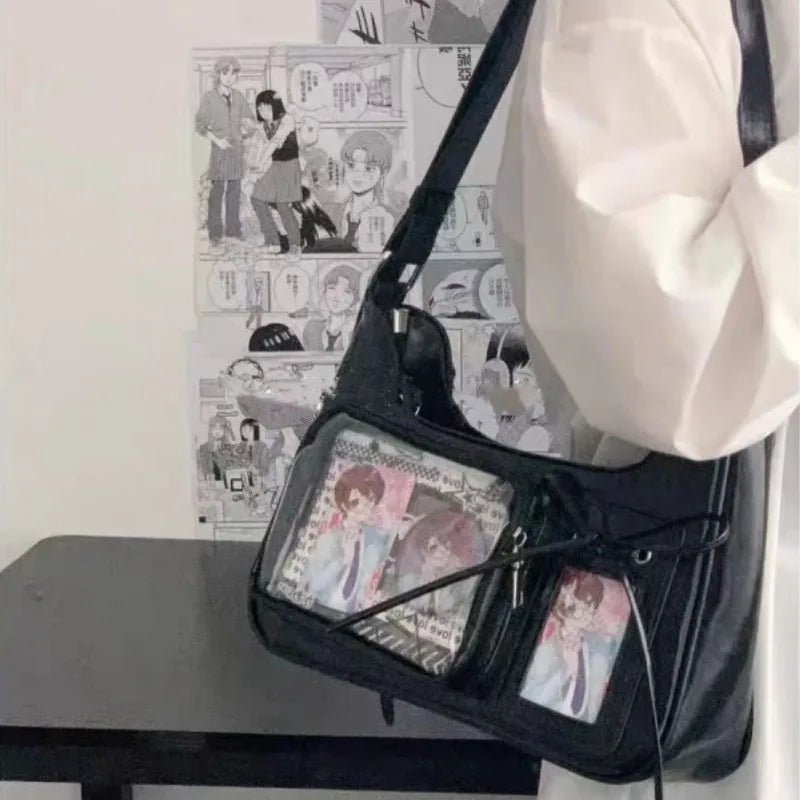 Y2k Harajuku Shoulder Bag Women Korean Transparent Ita Bag School Crossbody Bag Female Japanese Designer Preppy Handbag Purse - PrimeNest