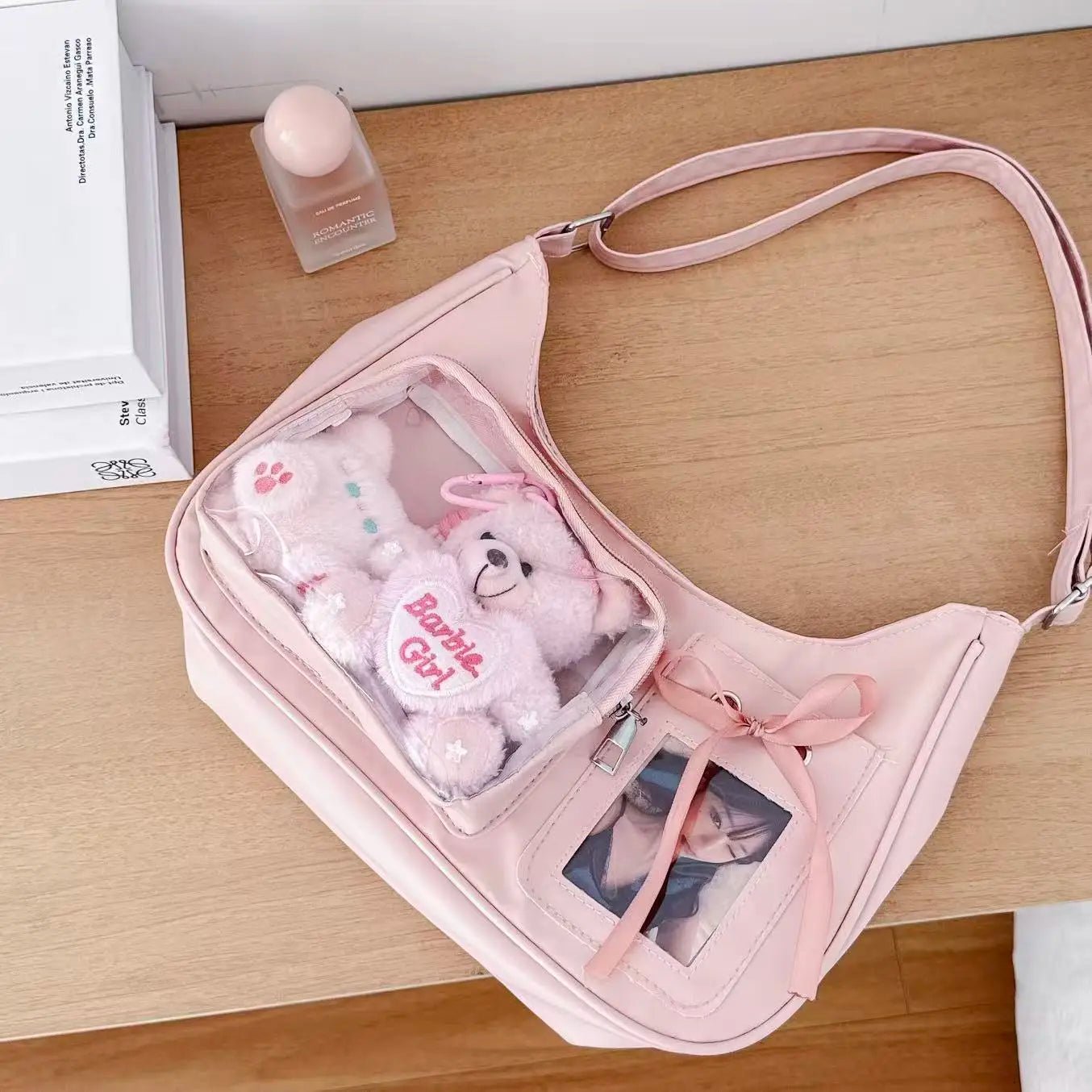 Y2k Harajuku Shoulder Bag Women Korean Transparent Ita Bag School Crossbody Bag Female Japanese Designer Preppy Handbag Purse - PrimeNest